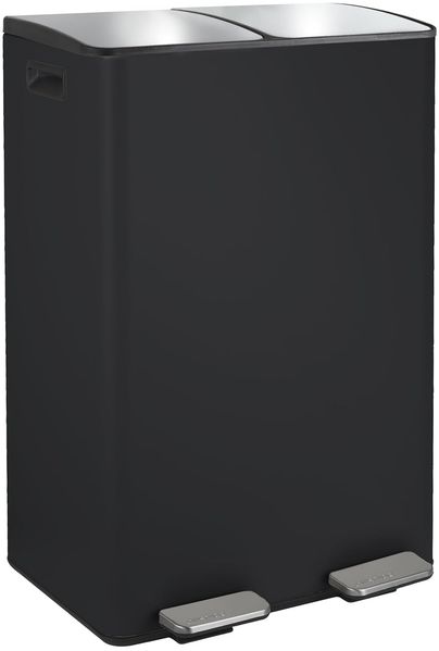 Treteimer Aliya - Schwarz matt 2x30 Liter