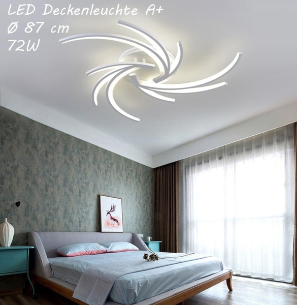 Euroton LED Deckenleuchte LED Deckenleuchte 2042 Fernbedienung Lichtfarbe einstellbar dimmbar, LED fest integriert, kaltweiß-warmweiß, 7000k-3000k stufenlos einstellbar