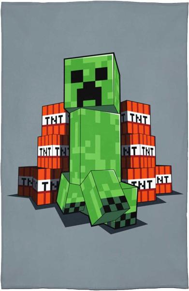 Minecraft \" TNT \" Fleecedecke Kuscheldecke 100x150 cm