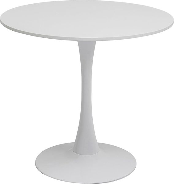 Kare Design Tisch Schickeria Weiß Ø80, 74 x 80 x 80 cm