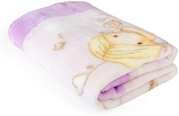 PIELSA Baby - 6377-54 | Babydecke | Babydecke Winter | Babydecke Monate | bedruckte Babydecke | Wiege Decke | Malve | Größe 80x110