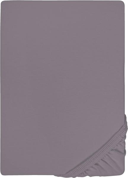 Biberna Jersey Elasthan Spannbettlaken Spannbetttuch 90x190 cm - 100x220 cm Silber - Grau