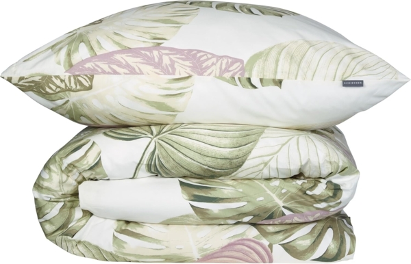 Schiesser Bettwäscheset Bretta - Renforcé - 2-teilig - 155 x 220 cm - Grün