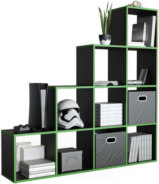 Vicco Treppenregal Schwarz/Grün 142.5 x 140 cm Bild 7