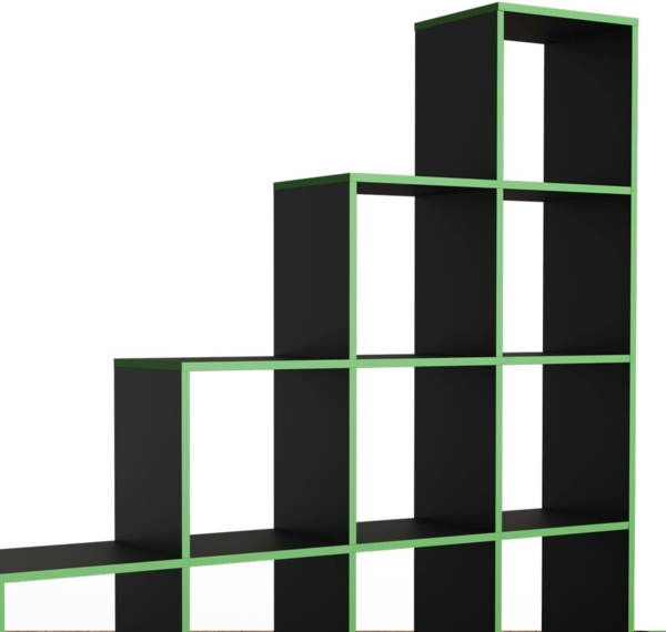 Vicco Treppenregal Schwarz/Grün 142.5 x 140 cm Bild 6