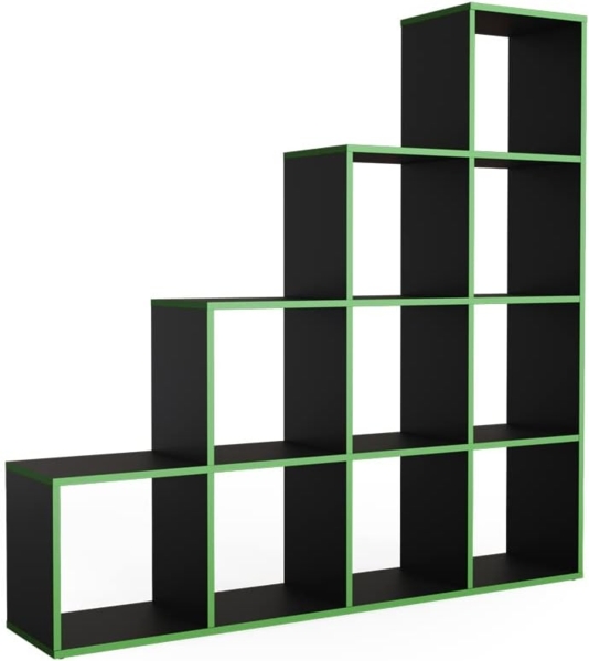 Vicco Treppenregal Schwarz/Grün 142.5 x 140 cm Bild 1