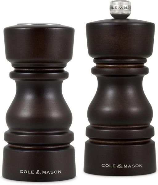 COLE&MASON London Salz- & Pfeffermühle dunkles Holz 13 cm