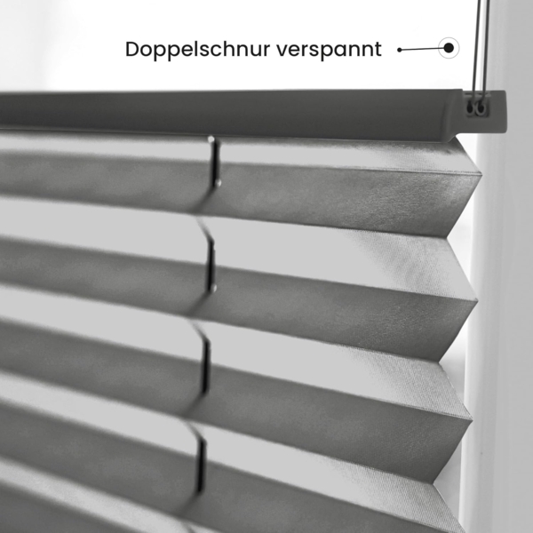 Sonello Plissee Klemmfix ohne Bohren 105x160 cm Anthrazit Faltrollo Plisseerollo Jalousie für Tür & Fenster Blickdicht Sichtschutz Sonnenschutz Fertifplissee Rollo Bild 3