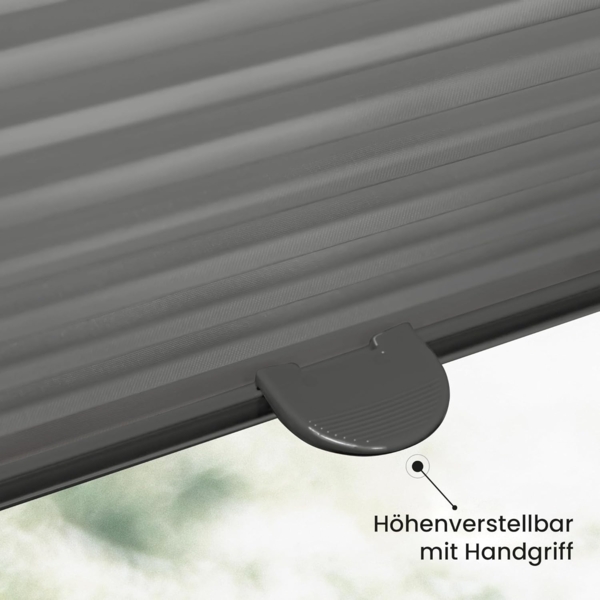 Sonello Plissee Klemmfix ohne Bohren 105x160 cm Anthrazit Faltrollo Plisseerollo Jalousie für Tür & Fenster Blickdicht Sichtschutz Sonnenschutz Fertifplissee Rollo Bild 4