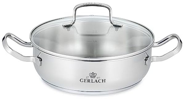 Gerlach Simple Topf mit Deckel niedrig 24cm 2L