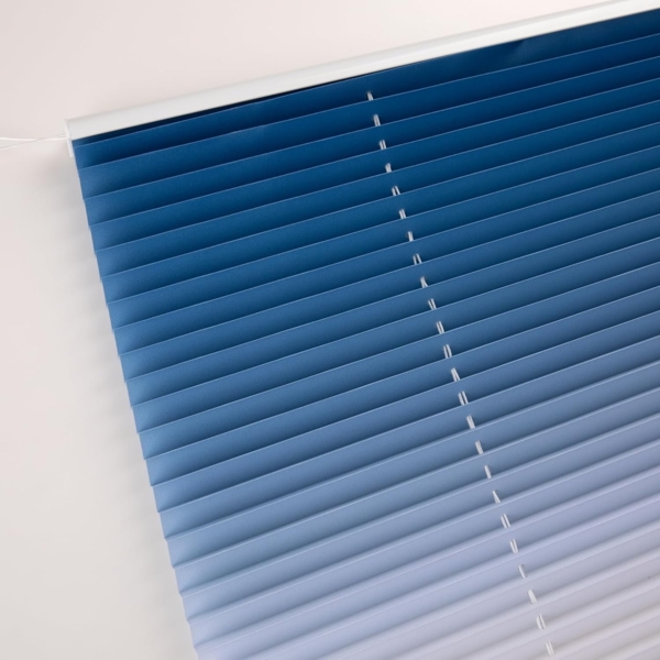 Plissee mit Farbverlauf 100x120 cm(BxH) Blau-Weiß plissees klemmfix ohne Bohen Blickdicht Faltrollo Lichtdurchlässig Rollos für Fenster ohne Bohren Bild 2