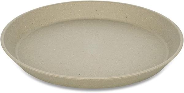 Koziol Kleiner Teller 4er-Set Connect Plate, Kuchenteller, Kunststoff-Holz-Mix, Nature Desert Sand, 20. 5 cm, 7100700