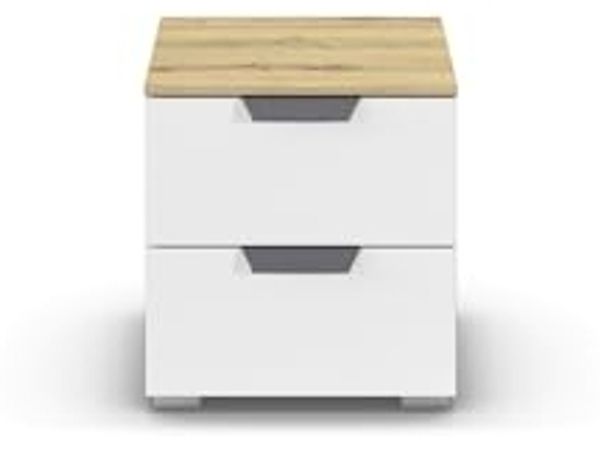 rauch Aditio Box, Nachttisch, 2 Schubladen, mit Softclose-Funktion, Farbe Weiß/Eiche Artisan, BxHxT 40x42x42cm Bild 7