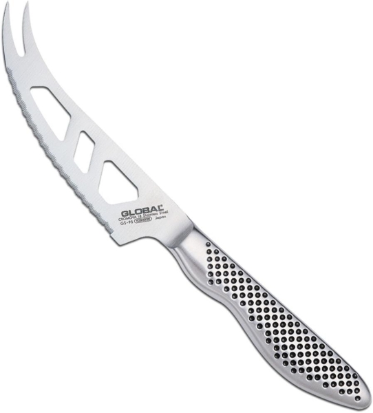 Global Knives GS-95 Jakobsmuschel-/Wellenschliff-Käsemesser mit 10,5 cm Klinge, 18 Edelstahl