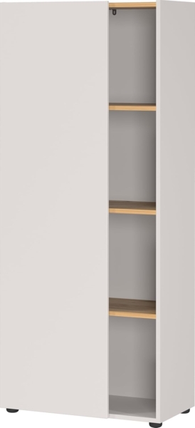 Germania Aktenschrank 2233-605 GW-Adrano, in Kaschmir/Navarra-Eiche-Nb, grifflose Optik, 61 x 145 x 34 cm (BxHxT)