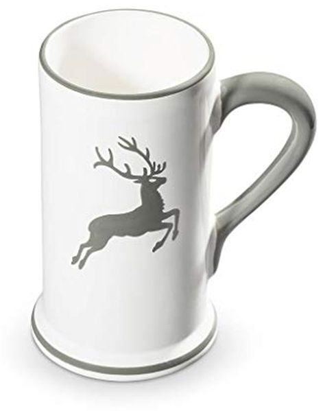 Gmundner Keramik Grauer Hirsch, Bierkrug 0,5 Liter