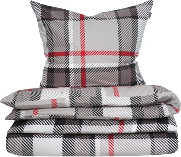 Schiesser Bettwäscheset Talisa - Feinbiber - 2-teilig - 155 x 220 cm - Grau