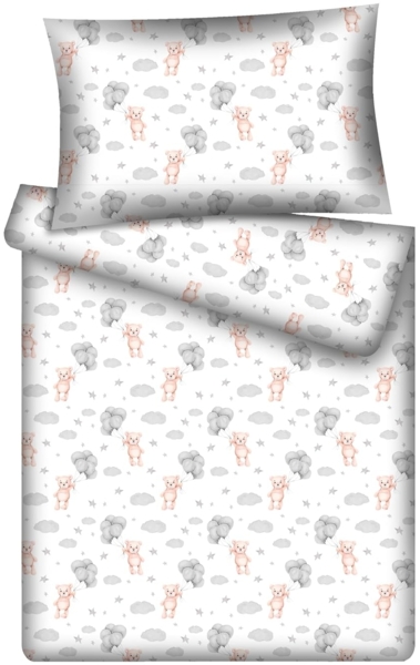 KiGATEX Kinderbettwäsche KiGATEX Set 2-teilig, 100x135 + 40x60 cm, für Mädchen + Jungen, 100% Baumwolle, weich & atmungsaktiv, waschbar bei 60°C