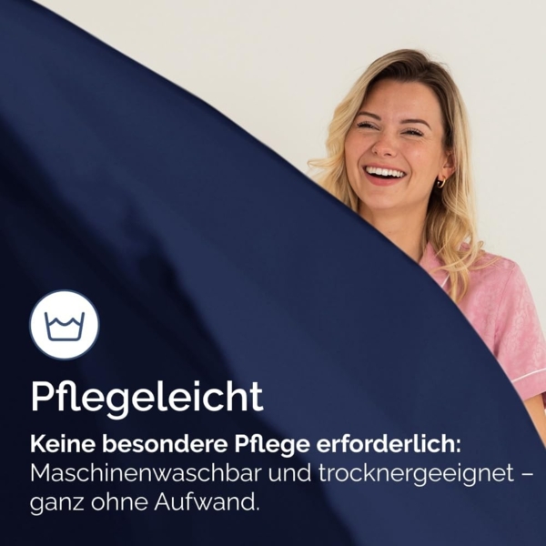 Spannbettlaken 120x200 cm - Extra Tiefes Spannbetttuch für Matratzen bis 40 cm (16") Höhe - Weiche Gebürstete Mikrofaser - Knitterfrei, Schrumpf- & Farbbeständig - Oeko-TEX - Marineblau Bettlaken Bild 7
