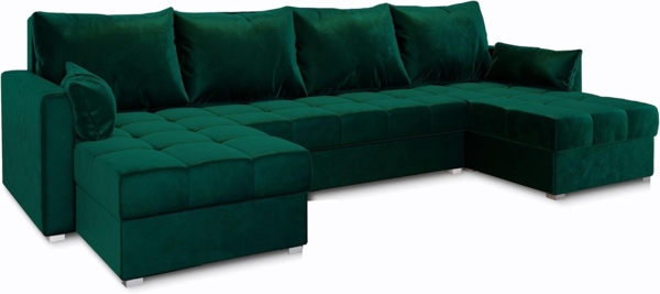 Masseno Ecksofa NAKO mit Schlaffunktion U-Form, Sofa mit Bettkasten