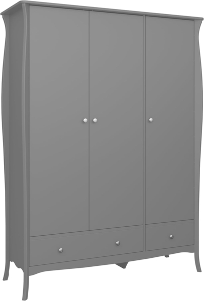 ebuy24 Kleiderschrank Simon Kleiderschrank 2 Schubladen 3 Türen grau.