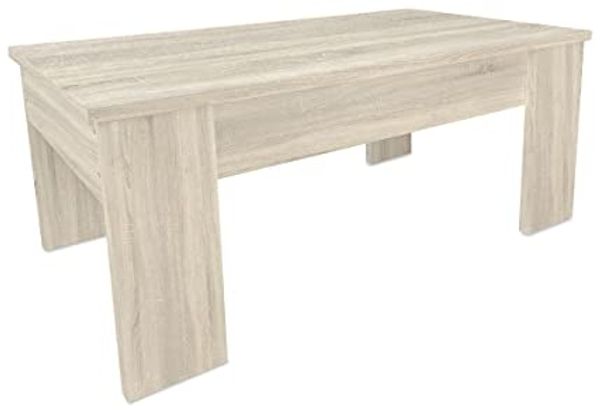 Somnia Descanso - Couchtisch, höhenverstellbar, Wohnzimmer- oder Esszimmertisch, Farbe: Kambria, Maße: 90 cm (Breite) x 50 cm (Tiefe) x 46/57 cm (Höhe)
