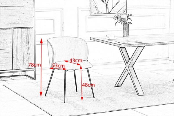 KAWOLA Esszimmerstuhl LENA, Stuhl verschiedene Bezüge und verschiedene Farben Bild 3