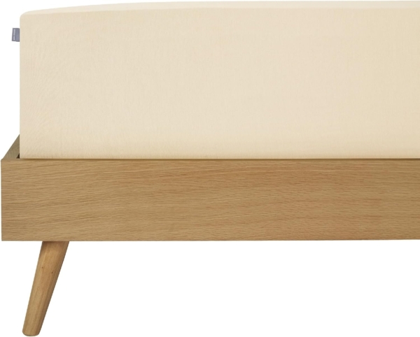 Schiesser 'Flexi' Spannbettlaken mit Gummizug, Jersey / Elasthan, Creme, 140x200 cm