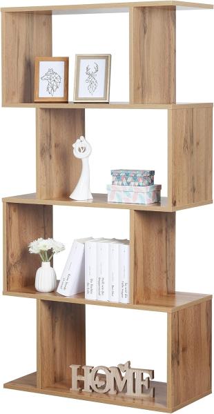 Standregal 140 x 70 x 30 cm Eiche braun – Aktenregal Raumteiler Bücherregal RICOO WM074-EW