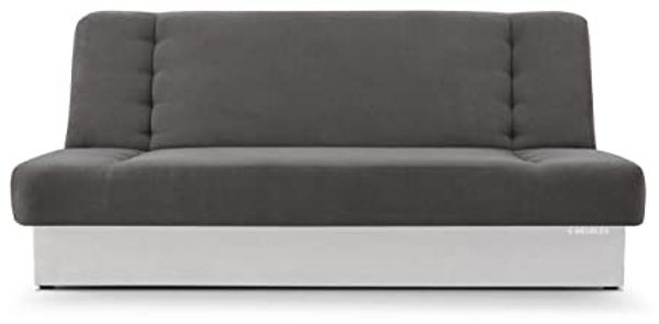 MOEBLO Schlafsofa Cyprus, Sofa Kippsofa Klappsofa Clic-Clack Couch für Wohnzimmer Federkern Sofagarnitur Polstersofa - 192x85x92 cm -, mit Bettkasten und Schlaffunktion