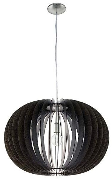 Eglo 95026 Hängeleuchte STELLATO in Holzlamellenoptik dunkelbraun Ø 70cm
