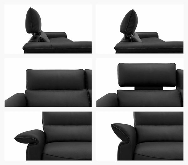 Sofanella Merida Stoffcouch Designersofa verstellbar Sofa in Rot Bild 8