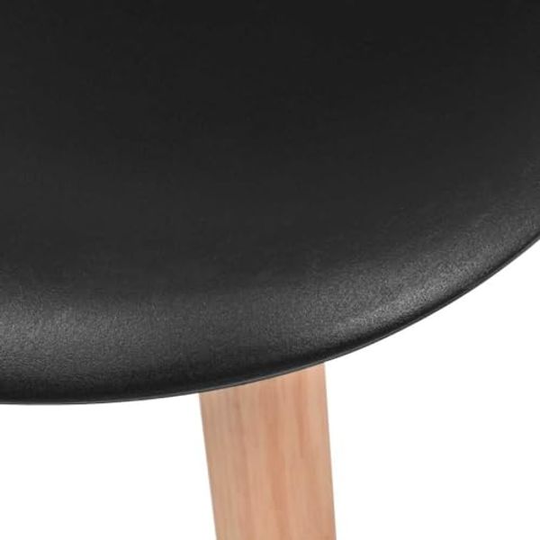 Esszimmerstühle 4 Stk. Schwarz Kunststoff/Gummibaum Bild 5