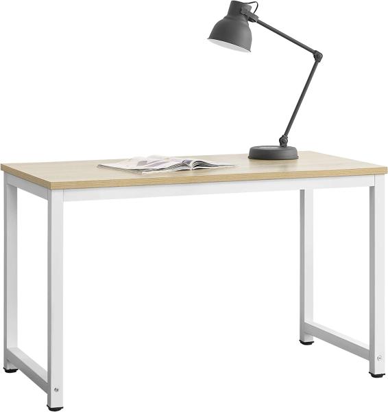 en. casa 'Herning' Schreibtisch höhenverstellbar, weiß/eichenoptik, 75 x 120 x 60 cm