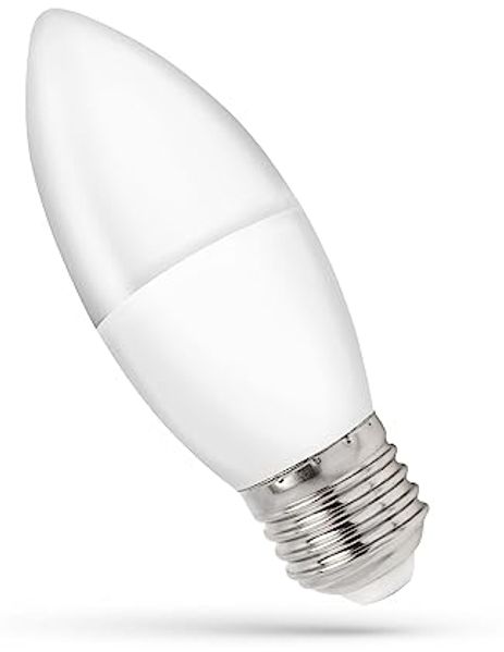 Spectrum LED-Leuchtmittel LED E27 C37 Kerzenform 4W 340lm 200° weiß 230V Neutralweiß 4000K, E27, Neutralweiß, Kerze