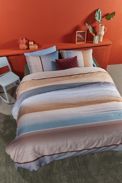 Beddinhouse Mako-Satin Bettwäsche O Tte Blue 135X200 135x200 cm + 1 x 80 x 80 cm 1 Bettbezug, 1 Kissenbezug Blau Bild 3