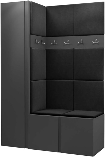 Garderoben-Set Monati IX, Graphit, Farbe: Manila 18