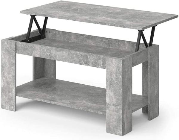 VICCO Couchtisch LORENZ beton höhenverstellbar Sofatisch Kaffetisch Wohnzimmer Tisch