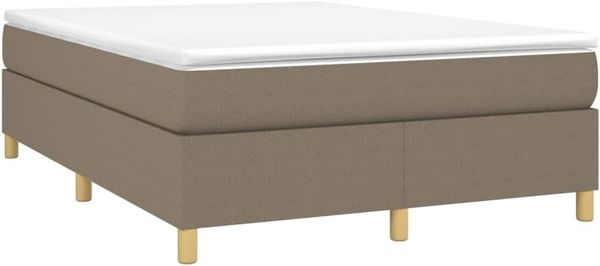 vidaXL Boxspringbettgestell Taupe 140x200 cm Stoff 3120965