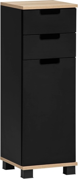 Schildmeyer Highboard Emmik 159508 schwarzmatt/weißeiche Dekor, 30,3 x 32,6 x 88,1 cm