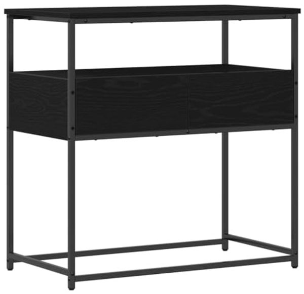 vidaXL Konsolentisch Schwarz Eichen-Optik 75 x 40 x 75 cm 862938
