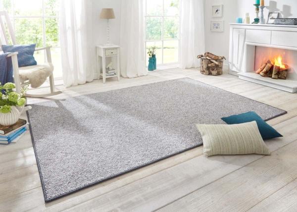 Woll-Optik Teppich Wolly Grau - 200x300x0,1cm