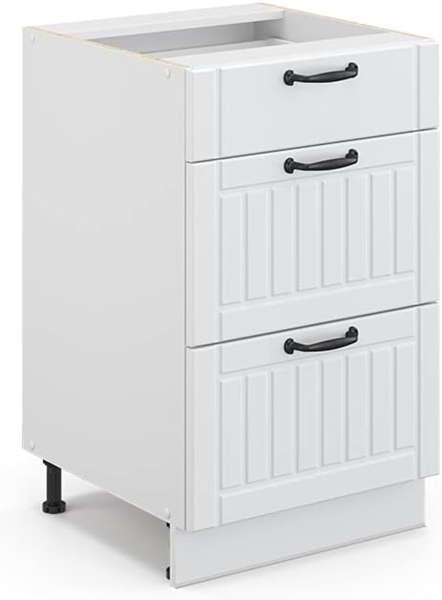 Badschrank Fame-Line Weiß Landhaus 50 x 82 cm ohne Arbeitsplatte Vicco