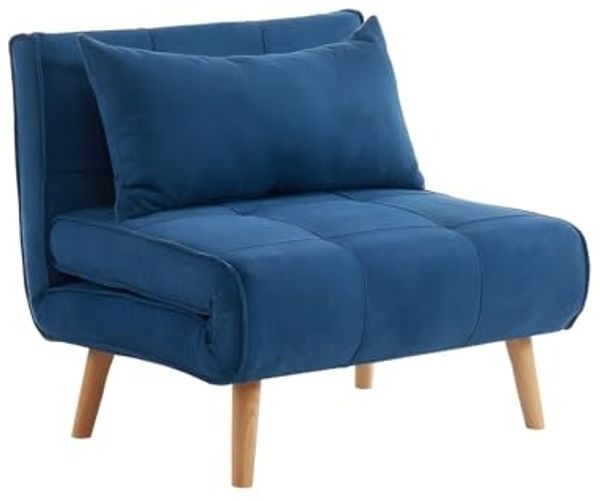 Vente-unique - Schlafsessel - Stoff - Blau - CHILA