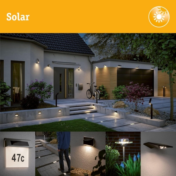 Paulmann No. 94263 Solar Panel Taija 300x300 mm 3000K mit Bewegungsmelder Anthrazit Bild 11