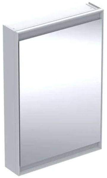 Geberit ONE Spiegelschrank mit ComfortLight, 1 Tür, Aufputzmontage, Aluminium eloxiert, 60x90 cm, 505.81, Ausführung: Anschlag rechts - 505.811.00.1