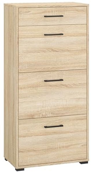 Schuhschrank Caro Dielenschrank 60x34x126 cm sonoma Eiche hell