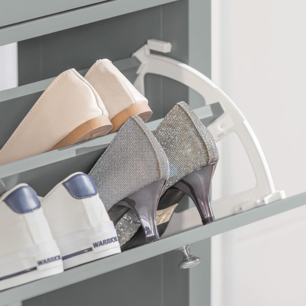 SoBuy Schuhschrank FSR89 mit 2 Klappen Schuhregal mit Schublade Schuhkommode Schuhablage Bild 7