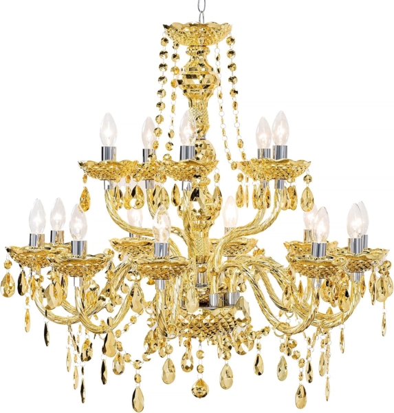 riess-ambiente Kronleuchter CRYSTAL 80cm gold, ohne Leuchtmittel, Wohnzimmer · Acryl · Schlafzimmer · Barock Design