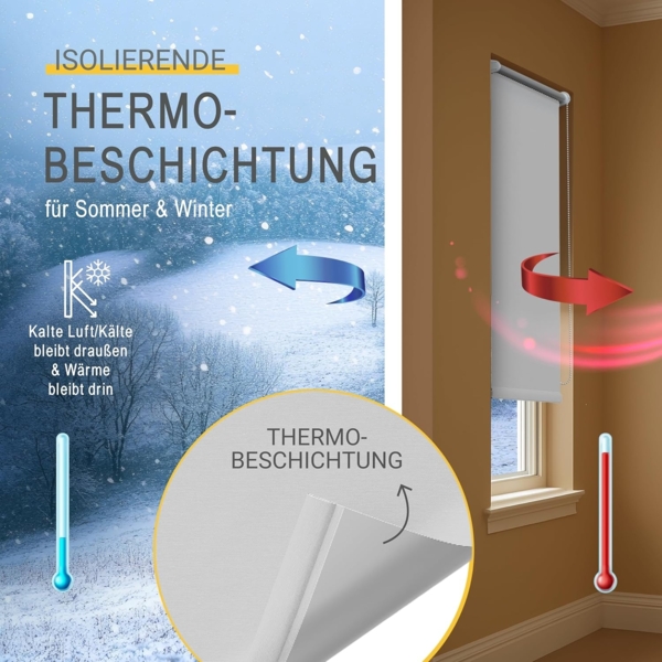 Sol Royal Thermorollo SolReflect T42 für Fenster & Türen Weiß, 160 x 65 x 3.1 cm Bild 5